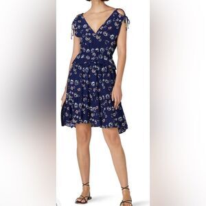 Thakoon Navy Lotus Printed Dress Size 10